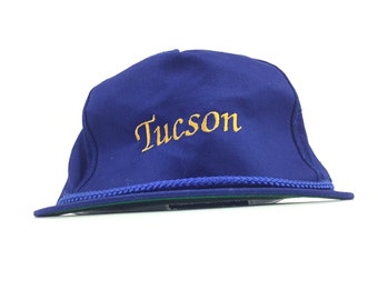 Vintage 1990sTUCSON (Arizona) Blue Baseball Cap Hat Adj. Mens Size Cotton Polyester