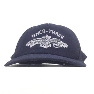 Gorra de béisbol vintage de la década de 2000 del Batallón de Construcción Móvil Naval Tres (NMCB 3) MEJOR QUE LA MEJOR, con cierre ajustable, talla para hombre, de acrílico y lana.