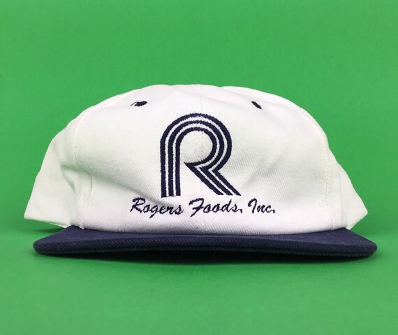 Vintage 90s Rogers Foods Inc Baseball Cap Hat Snapback Men's Size Made in USA