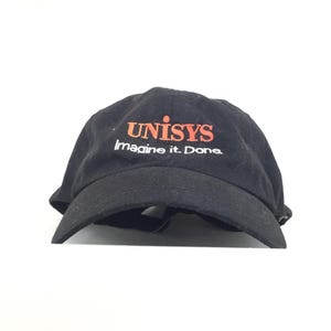 Vintage 2000s UNISYS IMAGINE it DONE Baseball Cap Hat Adj. Mens Size Cotton