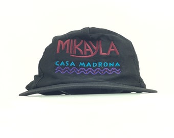 Vintage 1990s MIKAYLA CASA MADRONA Restaurant (Sausalito California) Baseball Cap Hat Snapback Mens Size Cotton