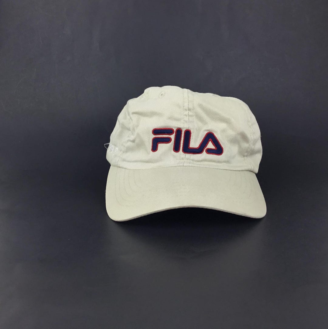 キャップ FILA Lowercase logo ball cap 5FT1364 Fila Embroidered Logo Sample- Strapback Hat Cap Black - Low