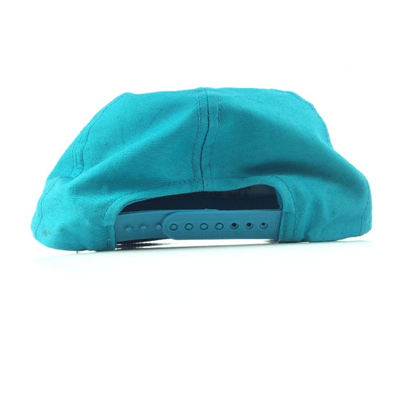 Vintage 1990s THE PACIFIC BANK Teal Baseball Cap … - image 4