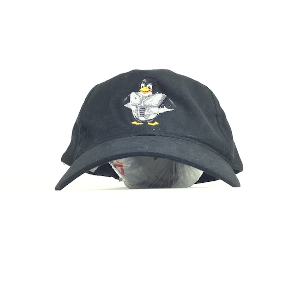 Vintage 2000s ORACLE LINUX (Tux Penguin Logo) Baseball Cap Hat Adj. Mens Size Cotton