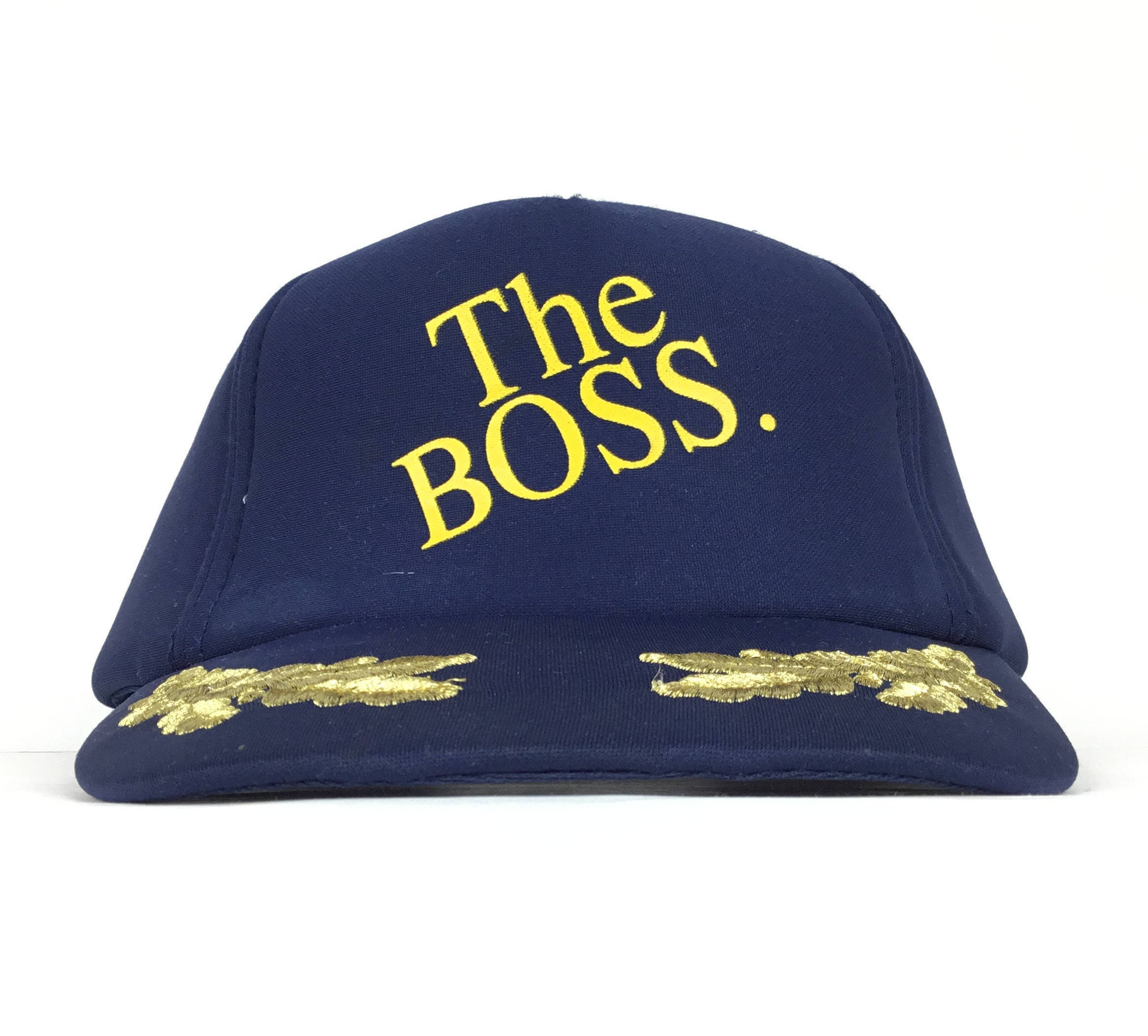 Vintage 90s the BOSS Navy Blue Baseball 