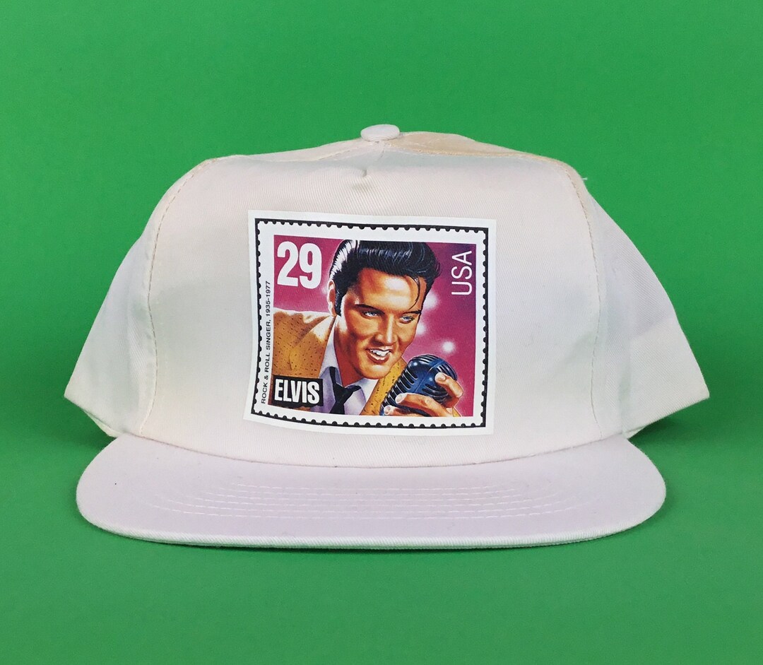 Vintage 90s Elvis Presley 29 Cent USA Postal Stamp Baseball Cap Hat ...