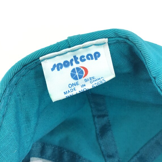 Vintage 1990s THE PACIFIC BANK Teal Baseball Cap … - image 9