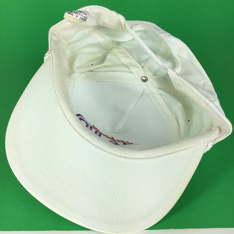 Embroidered White Baseball Cap Hat Snapback Men\u2019s Size Cotton Vintage 90s San Joaquin County Fair California