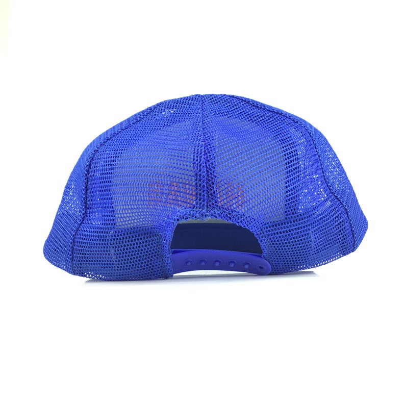 Vintage 90s HAWAII Blue Trucker Hat Cap Snapback Men\u2019s Size Polyester