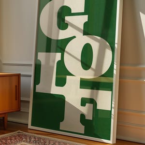 Golf Poster Typography Art Print For Golfers Gift Art Poster Art Office Decor Golf Art Print Typography Art Poster Green Wall Art