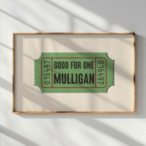 Golf humor interieur kantoor print voor golfer kunst cadeau voor golfliefhebber Mulligan poster ticket print trendy muurkunst afbeelding 4