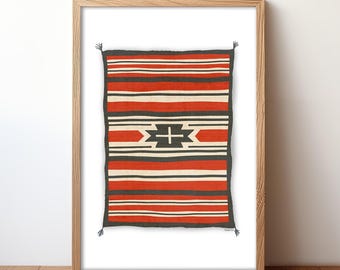 Southwestern Wall Art Modern Geometric Print Home Office Decor Unframed Desert Style Living Room Bedroom Entryway Art Print Boho Tribal