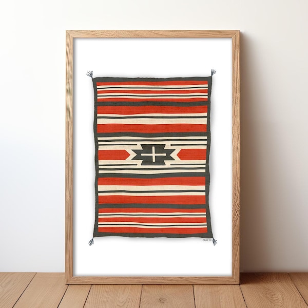 Southwestern Wall Art Modern Geometric Print Home Office Decor Unframed Desert Style Living Room Bedroom Entryway Art Print Boho Tribal