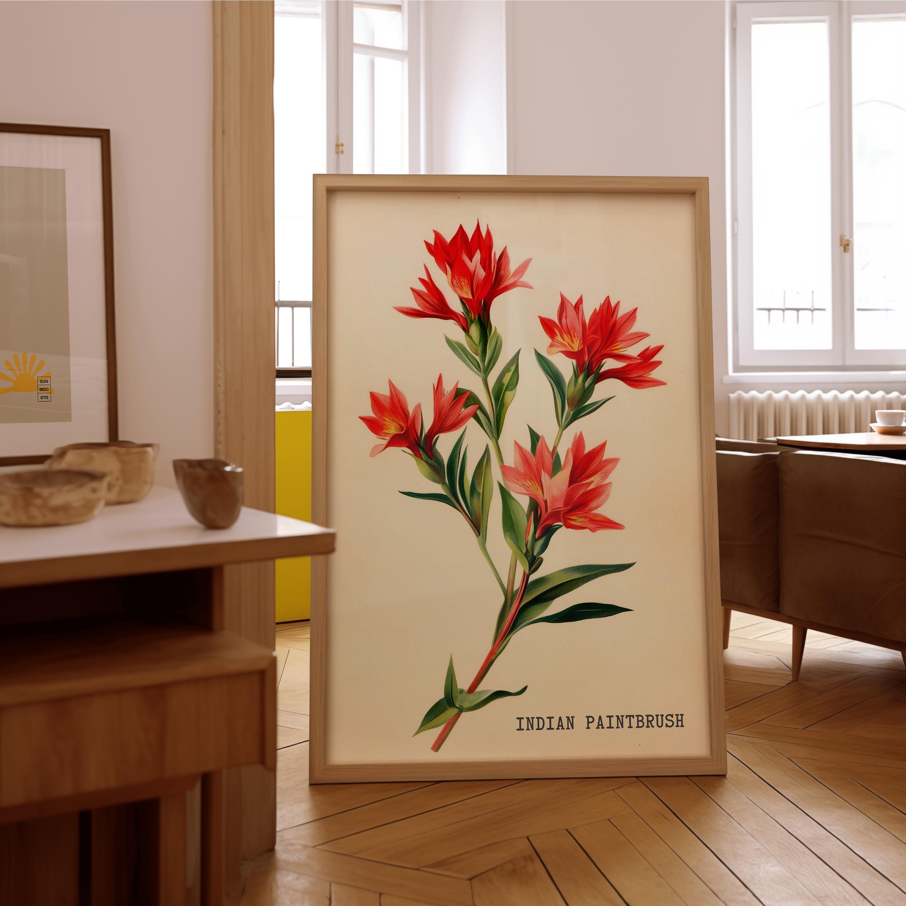 Wildflower Wall Art Botanical Illustration Farmhouse Decor Indian ...