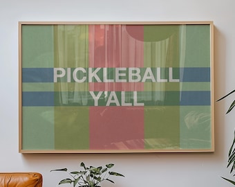 Pickleball Wall Art for Room Game Decor Southern Style Paddle Present for Player Home Display Court Sign Rustic Design Sport Theme Wall