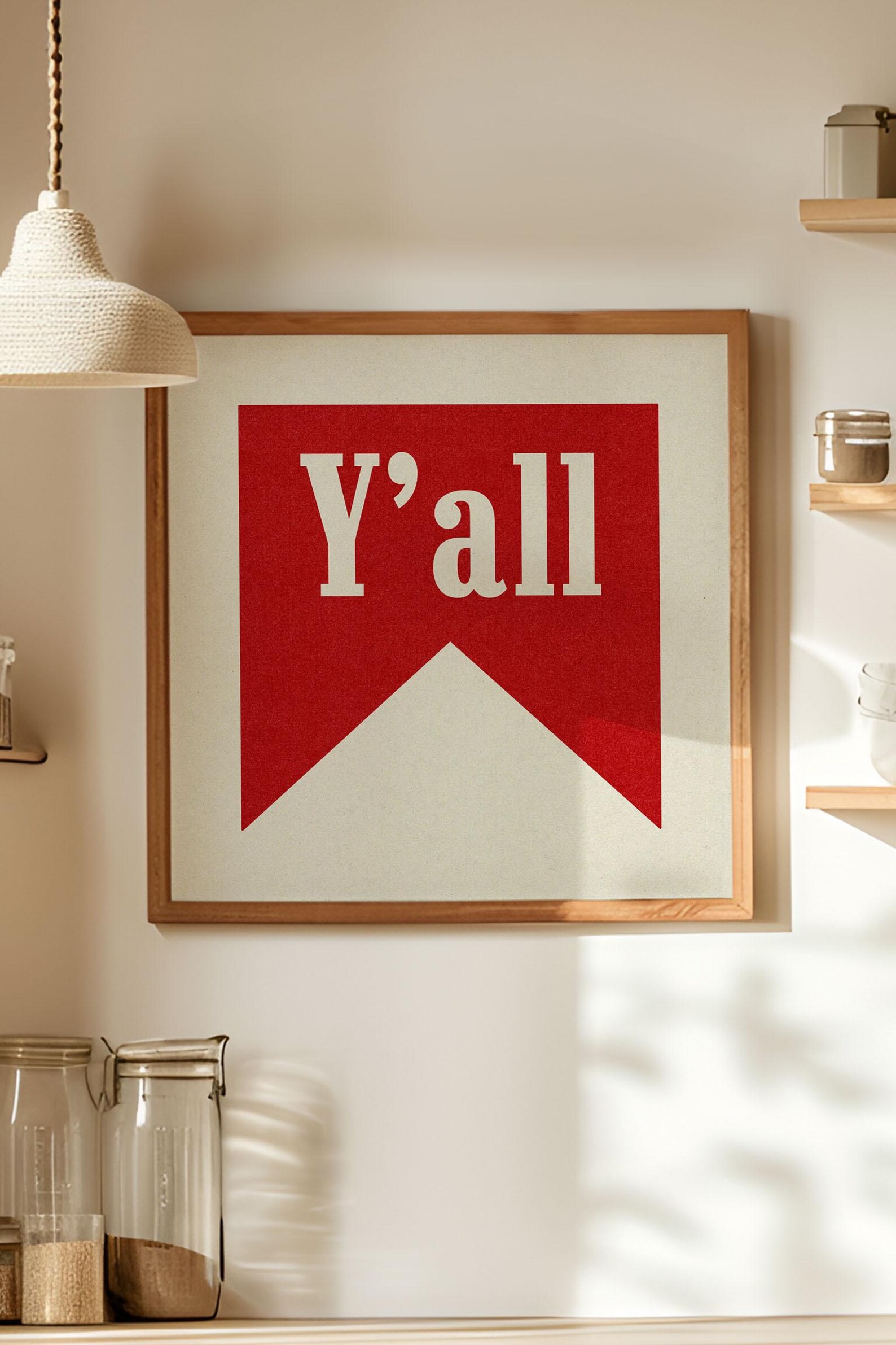 Yettel Posters Y'all Poster Wall Decor Art Print Square Typography Art Poster for Dorm ...