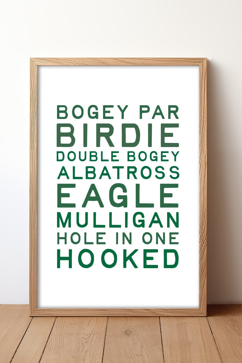 Poster Golf Wall Art Print Golf Gift for Men Golf Office Decor Sports