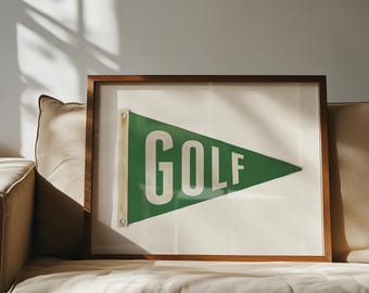 Golf Poster Wall Decor Art Print Golf Flag Poster Vintage Golf Print Gift for Golfer Presents For Office Wall Decor