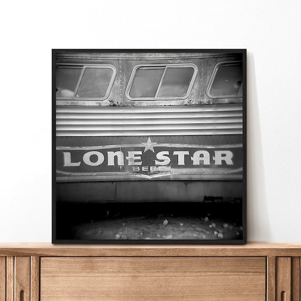 Lone Star Beer Bus Holga Photography Print, Southern Decor, Southwestern Decor, Holga, Art Print, Photography