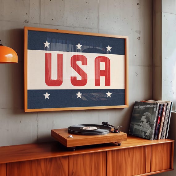 アメリカ国旗アートワーク、ホームアクセント、オフィスルーム装飾用