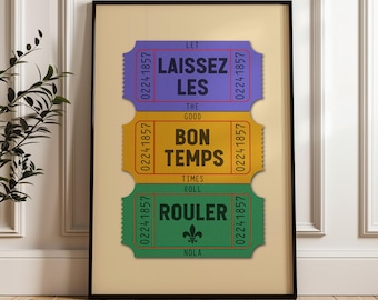 New Orleans Wall Art Print French Quarter Home Decor Louisiana Art Gift New Wall Display Bar Design Space Accent Classic Style