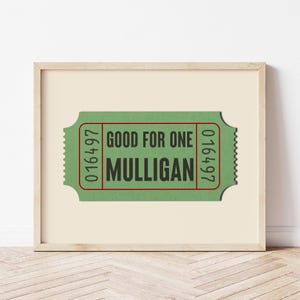Golf humor interieur kantoor print voor golfer kunst cadeau voor golfliefhebber Mulligan poster ticket print trendy muurkunst afbeelding 3