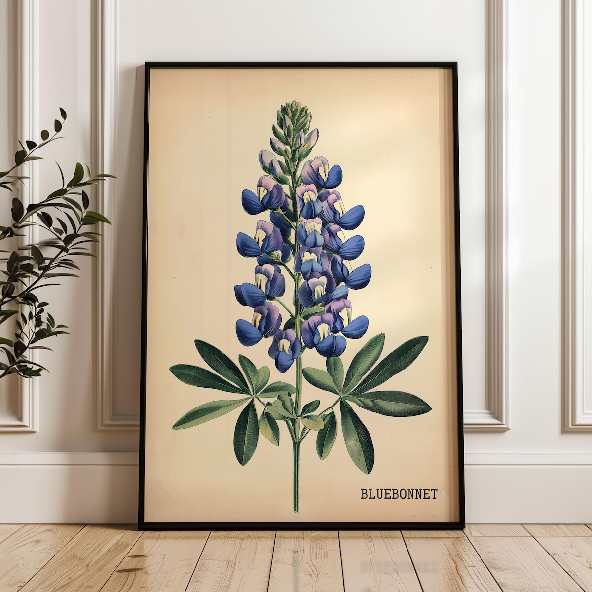 Vintage Botanical Print Bluebonnet Wall Art Texas Home Decor Nature Lover Gift Botanical Wall Art Southern Farmhouse Decor Wildflower Art - Etsy