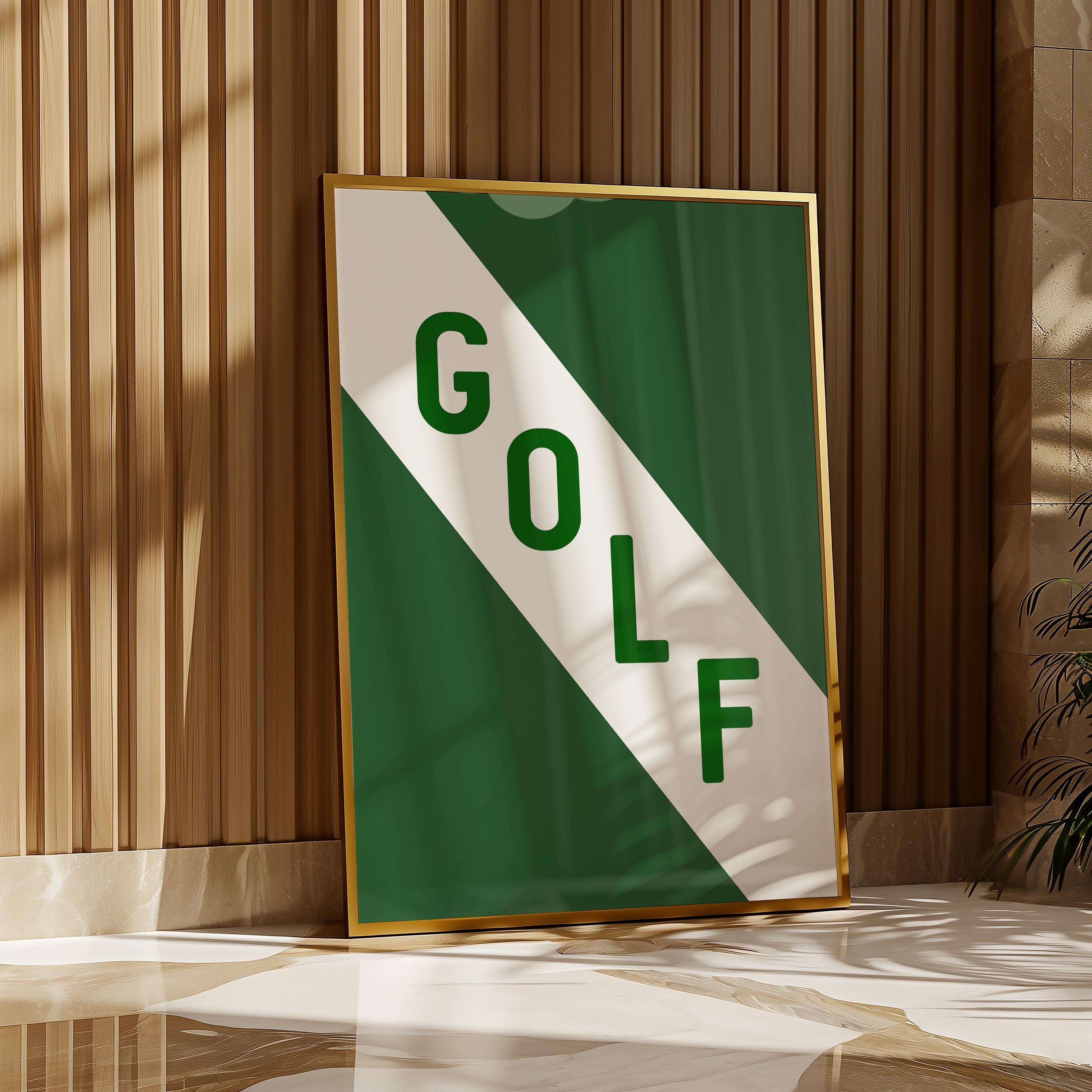 Golf Wall Art Print Golf Decor Man Cave Wall Decor Golf Print for Office Golf Gift for Dad Game Room Decor Golf Poster Banner Sign