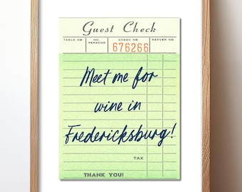 Fredericksburg Guest Check (FLAT) - Custom Felicia