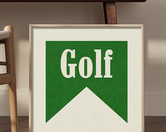 Golf Poster Wall Decor Art Print Square Typography Art Poster For Office Print For Bar Decor Poster Art Gift For Golfer Decor Artwork