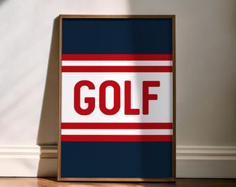 Golf Wall Decor Man Cave Sports Gift Golf Room Office Decor Golf Print for Him Sports Theme Room Art Golf Sign for Office Space Design Golf