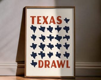 Texas Wall Art Student Work Office Decoration Home Design Texas State Silhouette Print Texas Humor Gift Idea Navy Blue Pride Memory Drawing