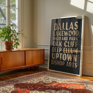 Dallas Texas Subway Scroll Wall Decor Texas Poster Typography Art Print For Office Decor Texan Gift Artwork For Living Room Poster Print