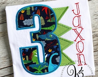 Dino Birthday Shirt / Dino Party / Dino Shirt / T-Rex First Birthday Shirt / Dinosaurs Party / Birthday Shirt / One / Two / Three / Four