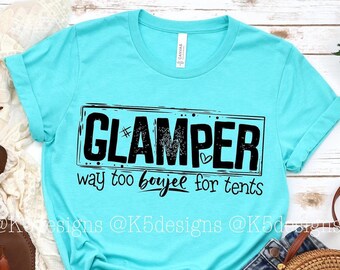 Glamper / Glamping Shirt / Camp More Worry Less / Nature Shirt / Adventure / Outdoor / Gift / Unisex Tee / Camper Shirt