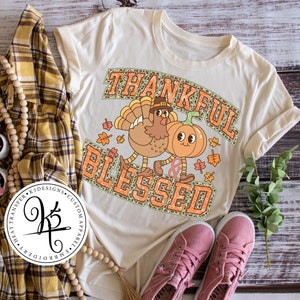 Thanksgiving Shirt / Herbst / Dankbar & Gesegnet / Süßes Thanksgiving / Unisex / Kurzarm / Langarm / Crew Sweatshirt