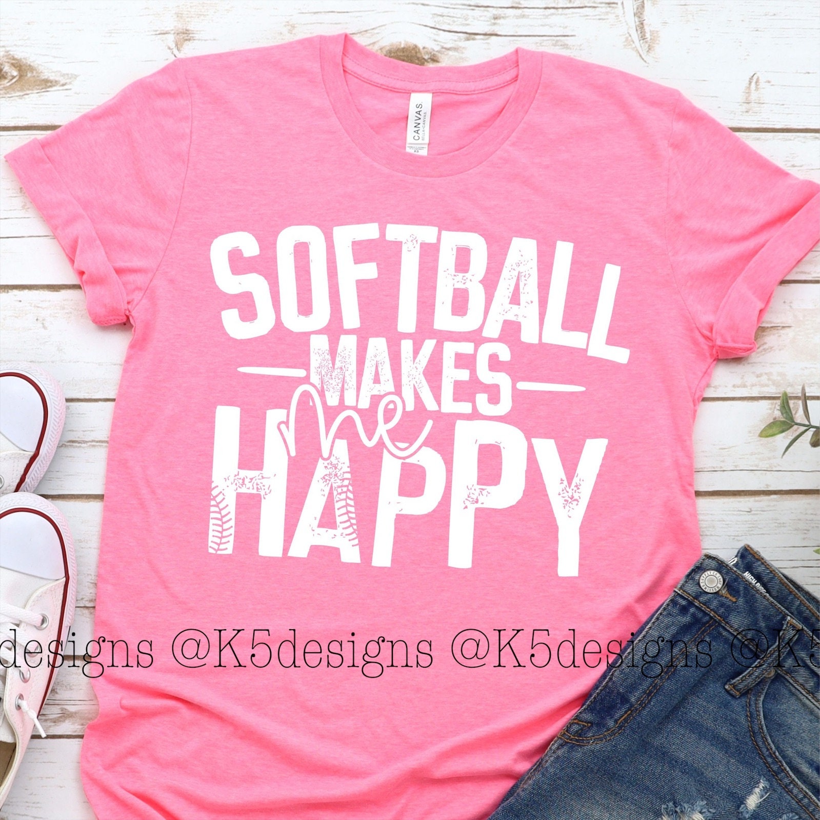 Game Day Vibes / Softball All Day / Softball Shirt / Softball Etsy