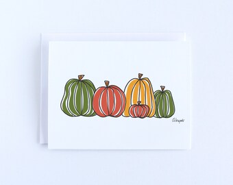 Whimsical Pumpkins Notecard Set