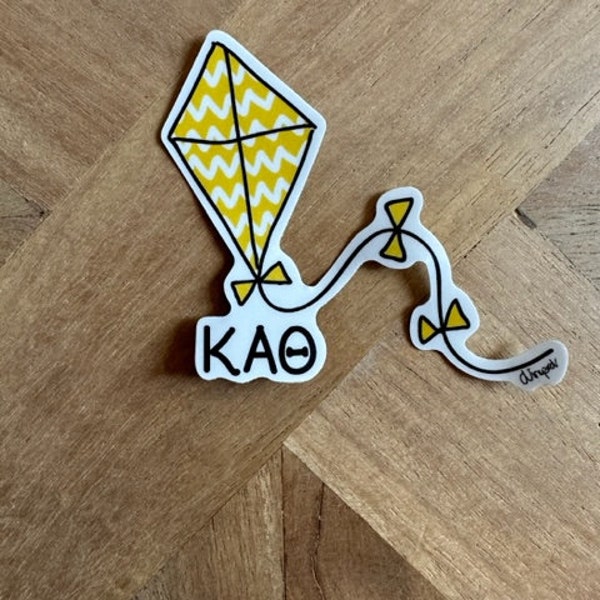 Kappa Alpha Theta Sorority Kite Die Cut Sticker