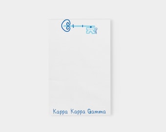 Kappa Kappa Gamma Key  Sorority Notepad Officially Licensed