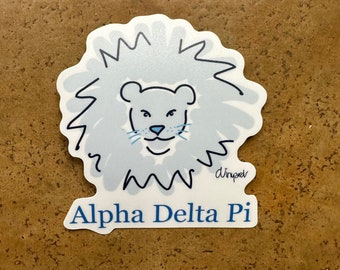 Alpha Delta Pi Sorority Lion Die Cut Sticker