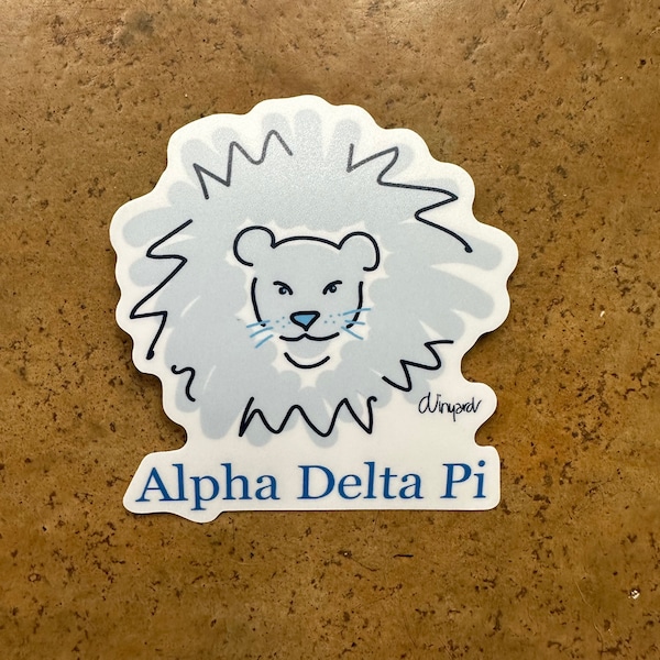 Alpha Delta Pi Sorority Lion Die Cut Sticker