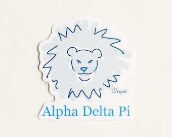 Alpha Delta Pi Sorority Lion Die Cut Sticker