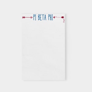 Pi Beta Phi Arrows Officially Licensed Notepad