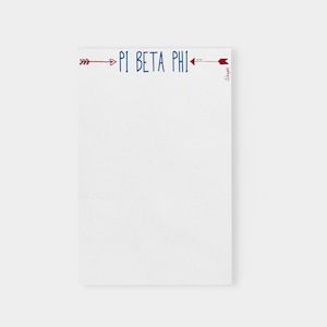 Pi Beta Phi Arrows Officially Licensed Notepad