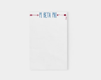 Pi Beta Phi Arrows Officially Licensed Notepad