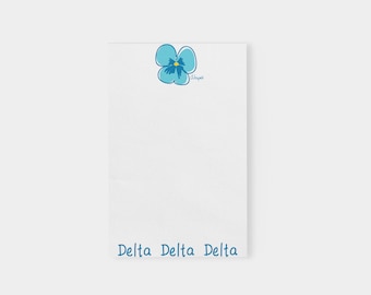 Delta Delta Delta Pansy Officially Licensed Notepad