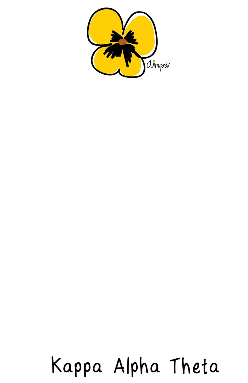Kappa Alpha Theta Pansy Officially Licensed Notepad