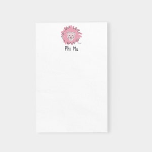 Phi Mu Lion Sorority Officially Licensed Notepad