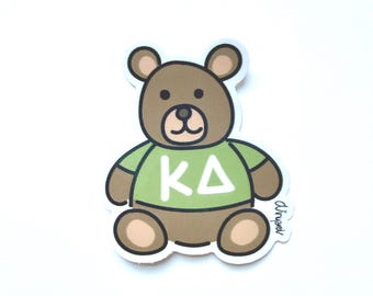 Kappa Delta Teddy Bear Die Cut Sticker